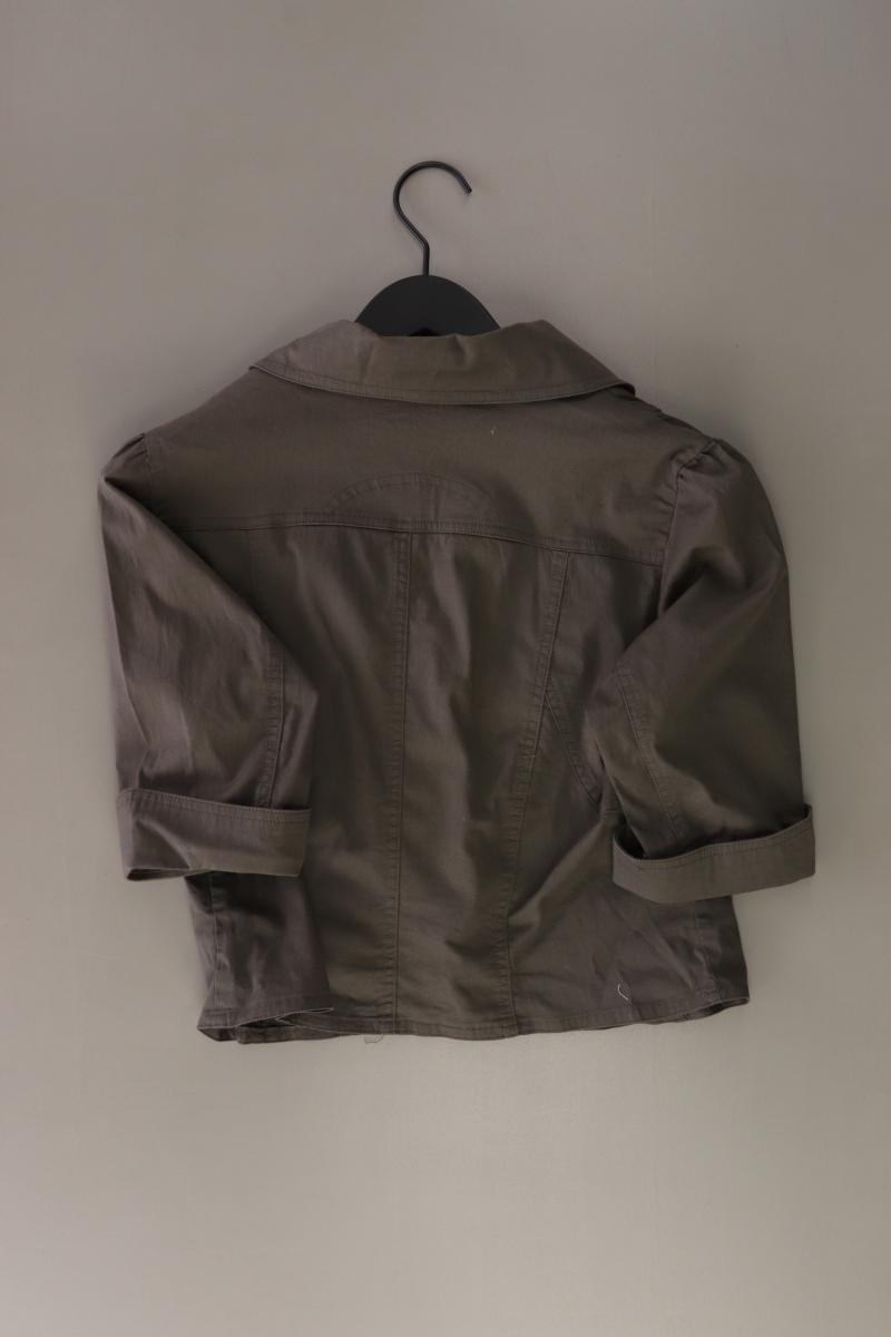 Zabaione Kurzarm Blazer Gr. M olivgrün aus Baumwolle