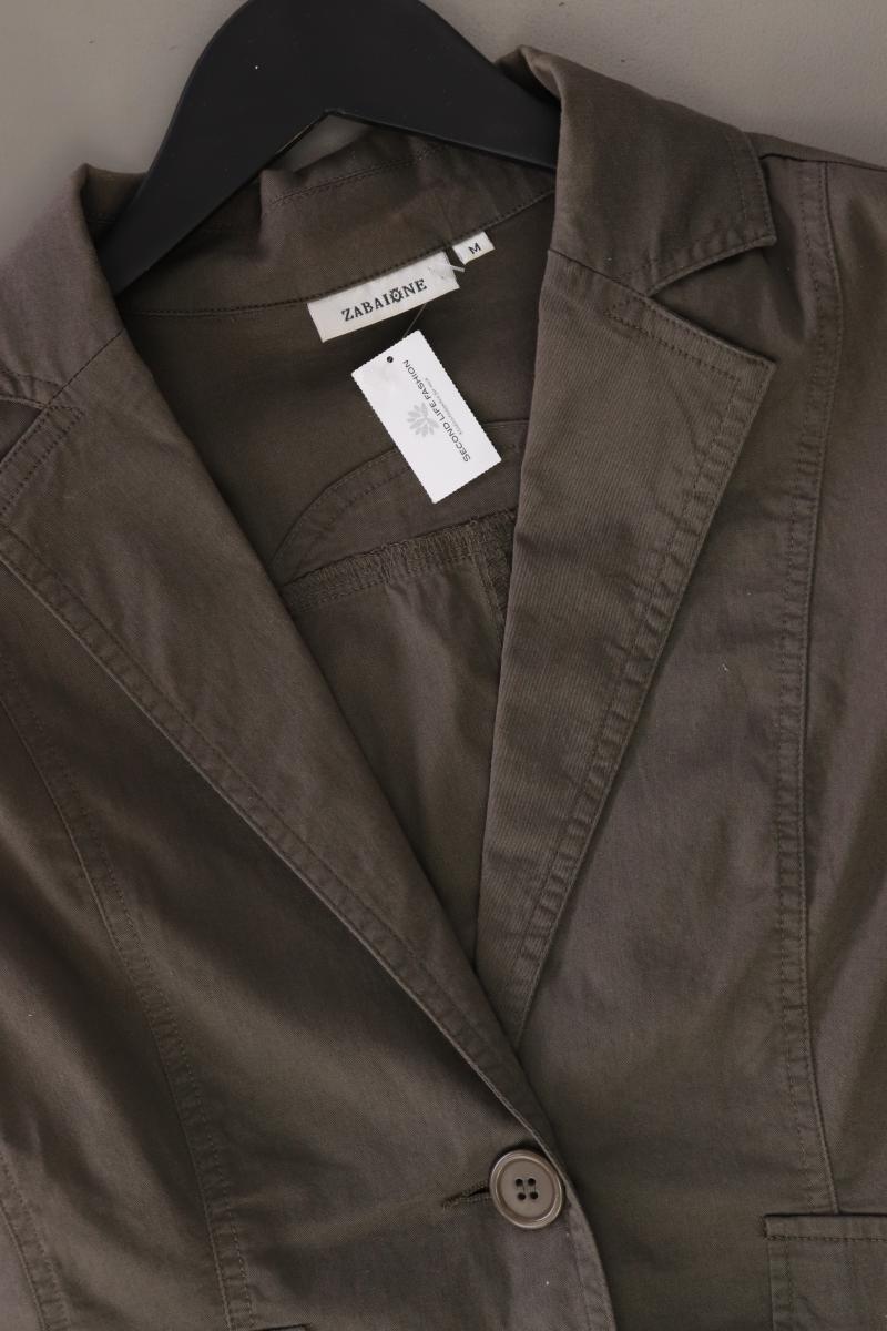 Zabaione Kurzarm Blazer Gr. M olivgrün aus Baumwolle