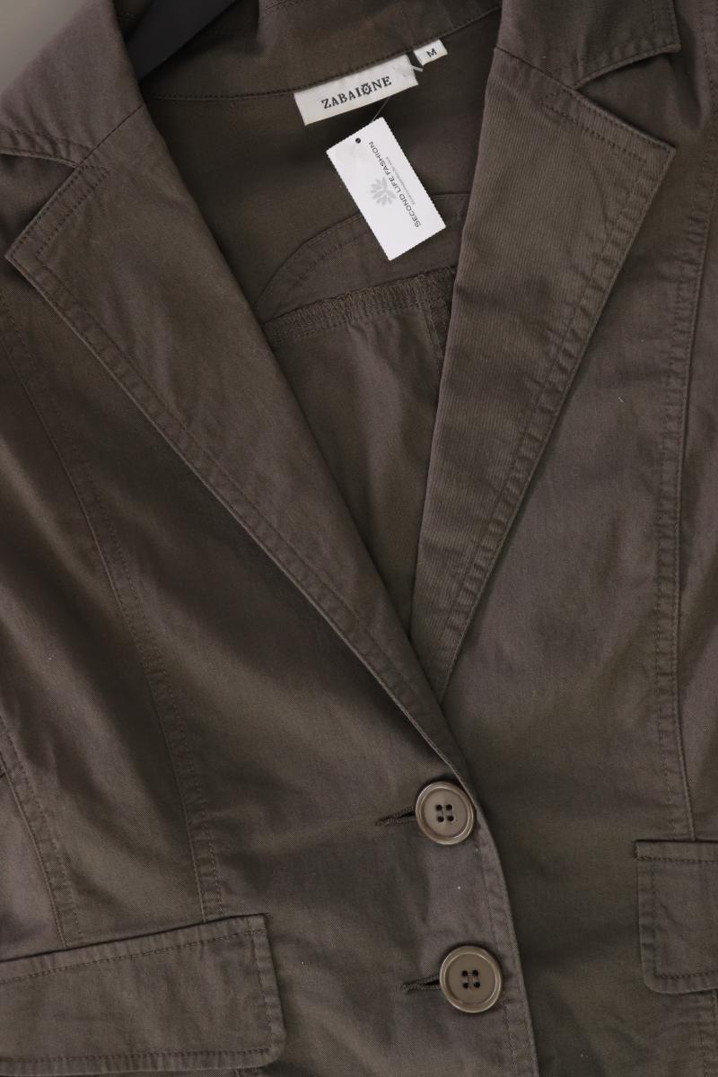 Zabaione Kurzarm Blazer Gr. M olivgrün aus Baumwolle
