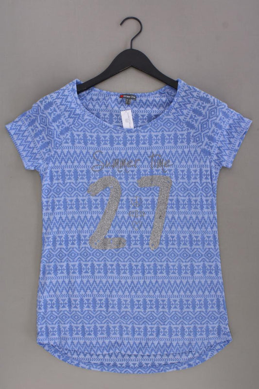 Street One T-Shirt Gr. 38 Kurzarm blau