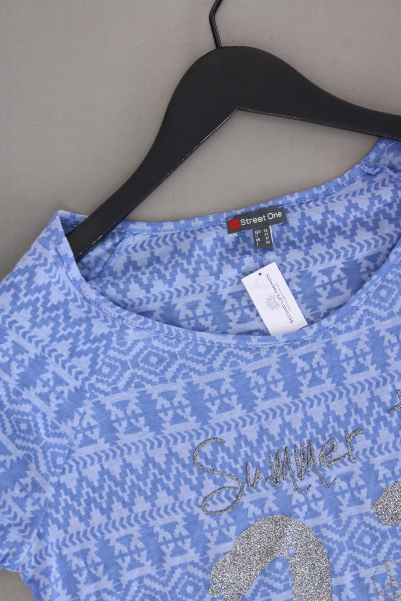 Street One T-Shirt Gr. 38 Kurzarm blau