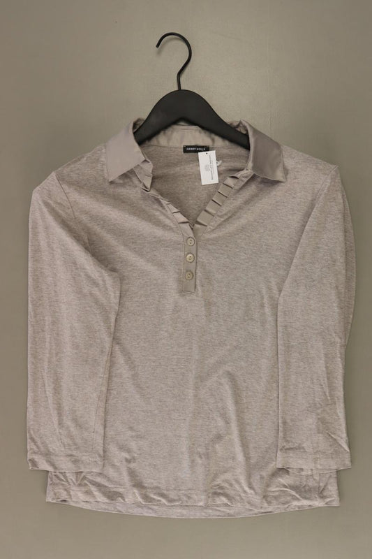 Gerry Weber Poloshirt Gr. 38 3/4 Ärmel grau