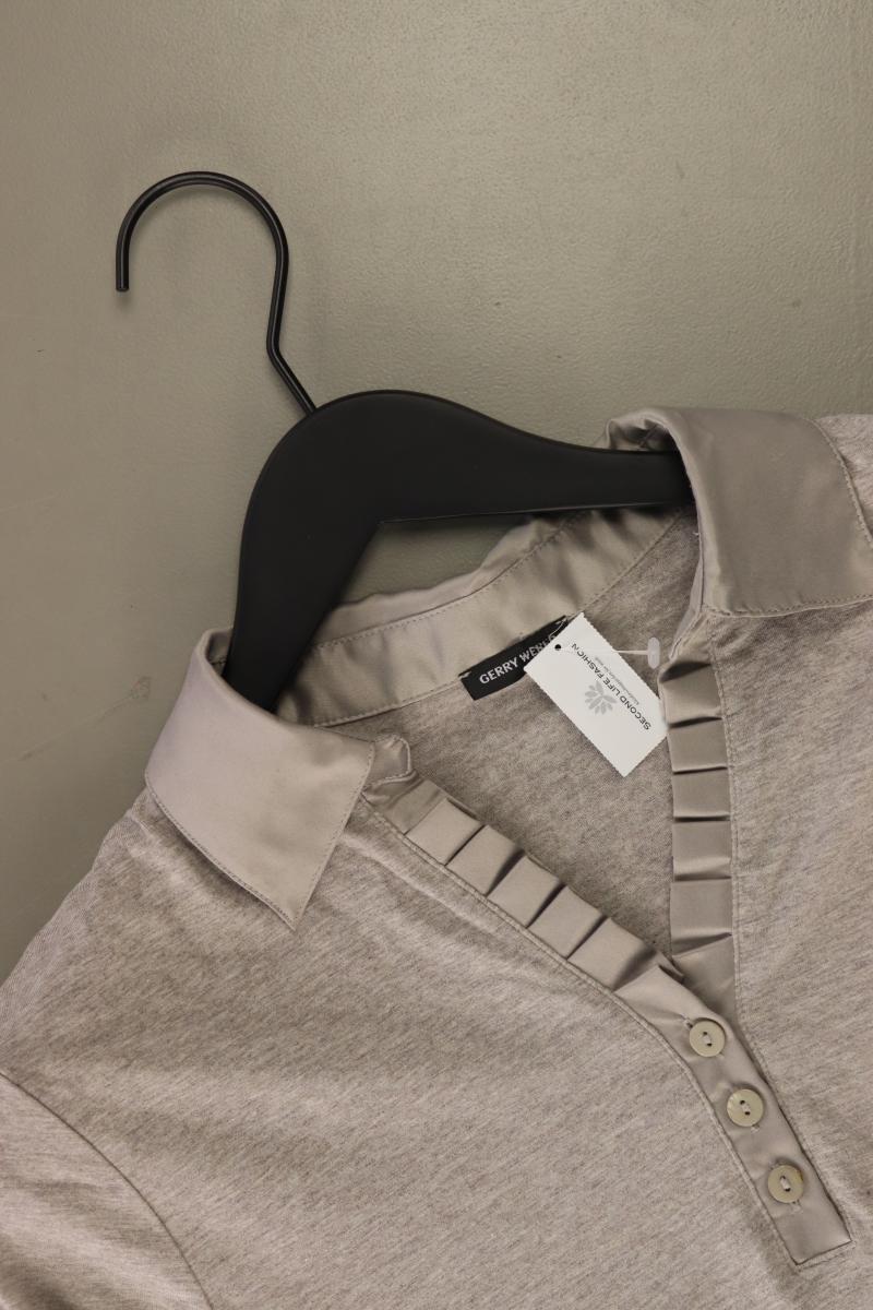 Gerry Weber Poloshirt Gr. 38 3/4 Ärmel grau