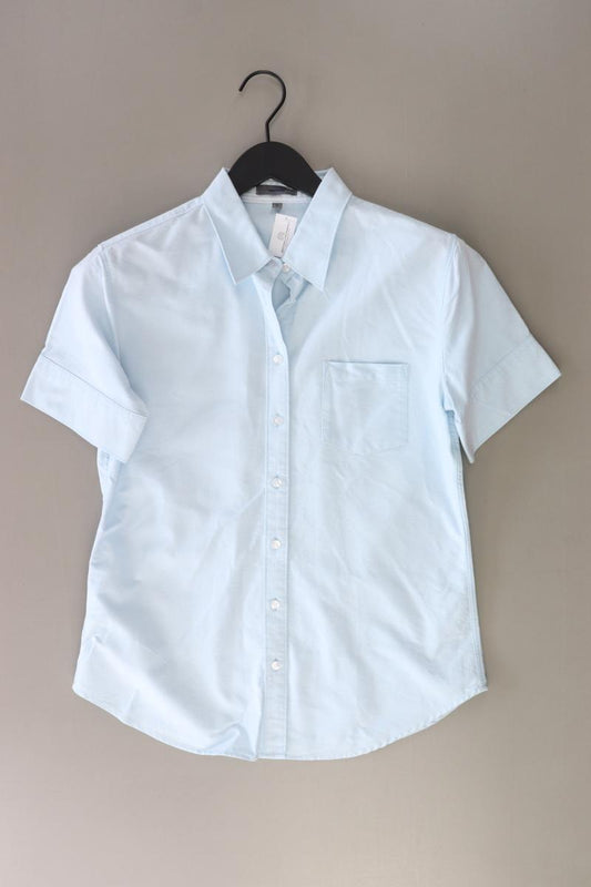 Montego Kurzarmbluse Gr. 38 blau aus Baumwolle