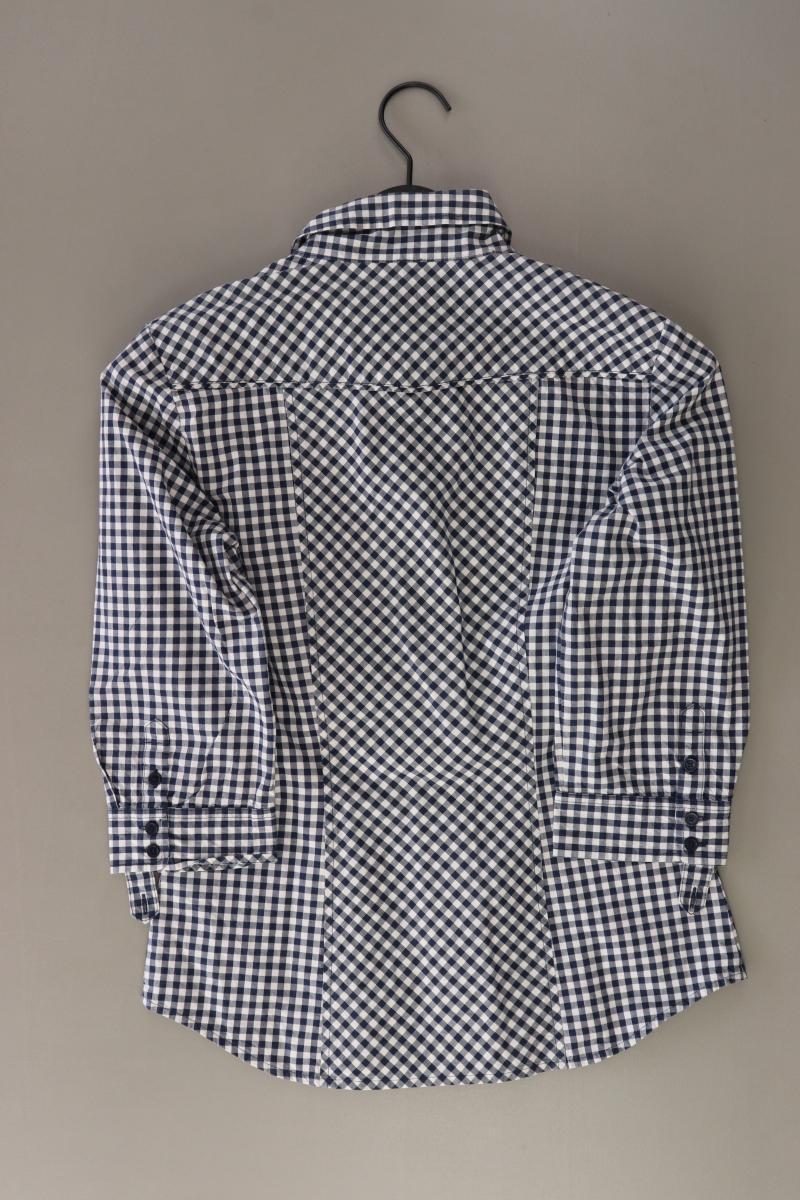 Mexx Karobluse Gr. 36 kariert 3/4 Ärmel blau aus Baumwolle