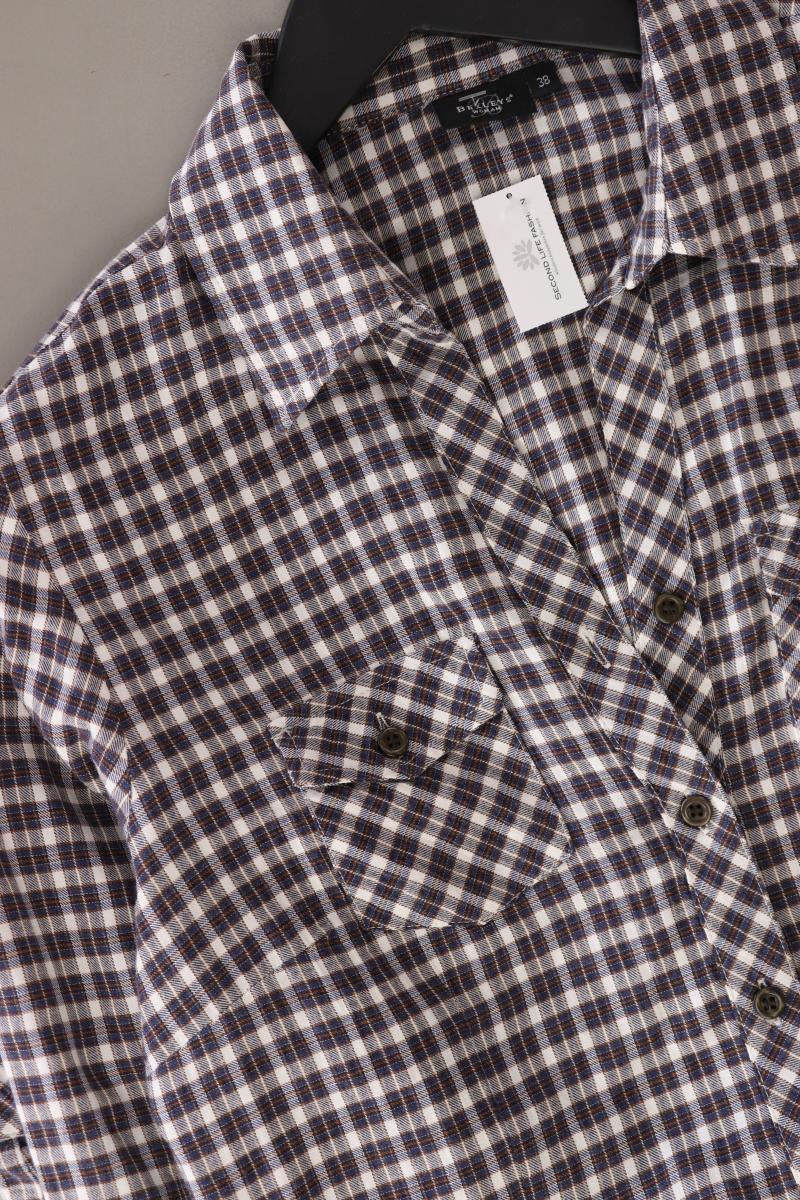 Bexleys Karobluse Gr. 38 kariert Langarm blau aus Baumwolle
