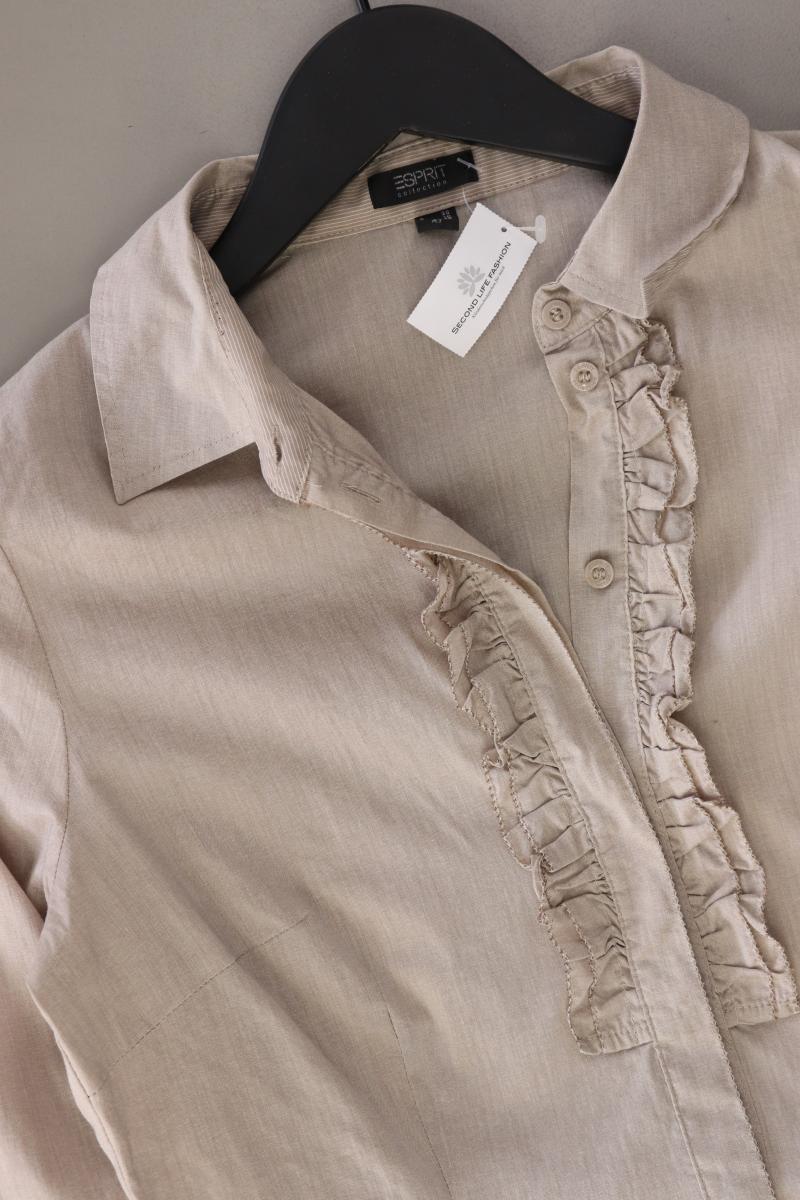 Esprit Collection Langarmbluse Gr. 36 grau aus Baumwolle
