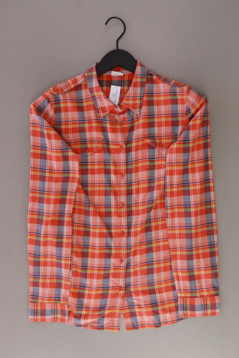 Esprit Karobluse Gr. 36 kariert Langarm orange aus Baumwolle