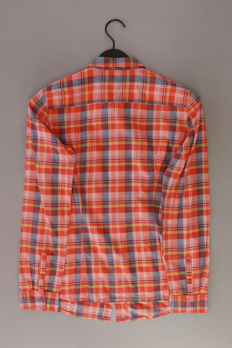 Esprit Karobluse Gr. 36 kariert Langarm orange aus Baumwolle