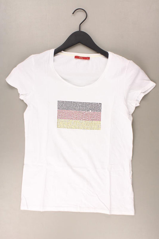 edc by Esprit T-Shirt mit Deutschlandflagge Gr. S Kurzarm weiß aus Baumwolle