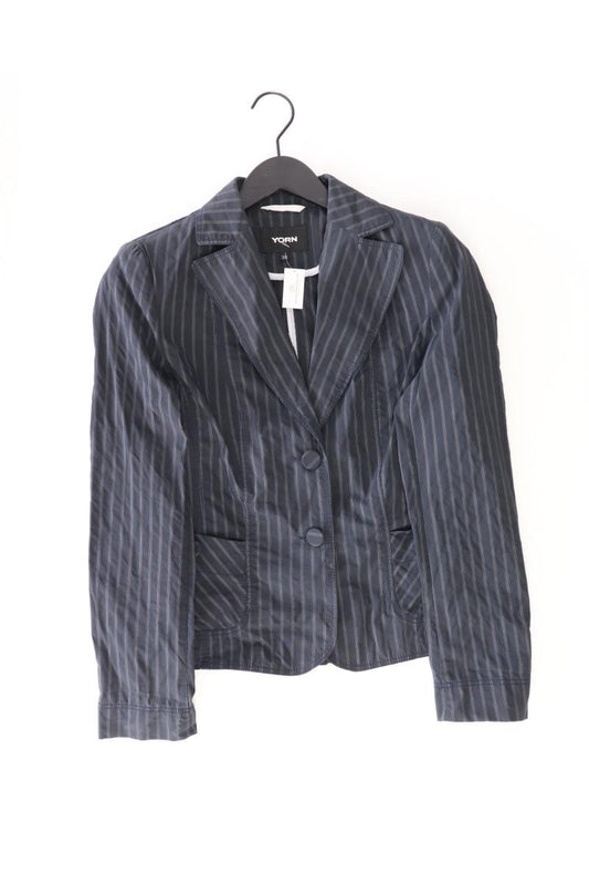 YORN Classic Blazer Gr. 38 gestreift Vintage grau aus Polyester