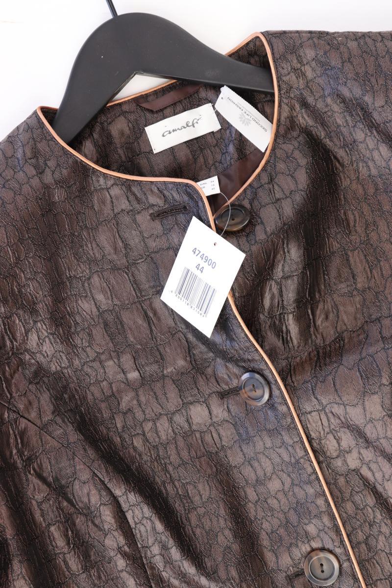 Amalfi Vintage Jacke Gr. 44 neu mit Etikett braun aus Polyester