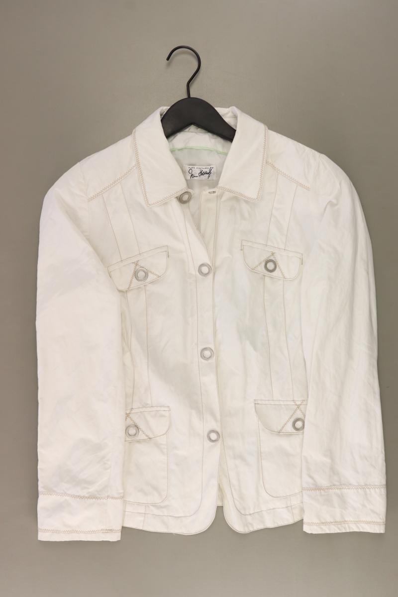 Nina Holthoff Übergangsjacke Gr. 42 weiß aus Baumwolle