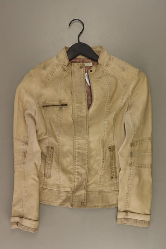 Promod Kunstlederjacke Gr. 34 creme aus Polyurethan