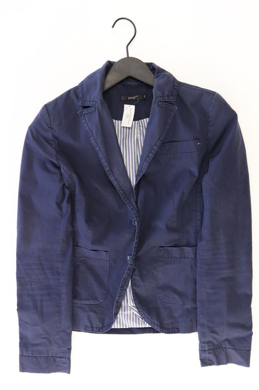 Zero Regular Blazer Gr. 36 blau aus Baumwolle
