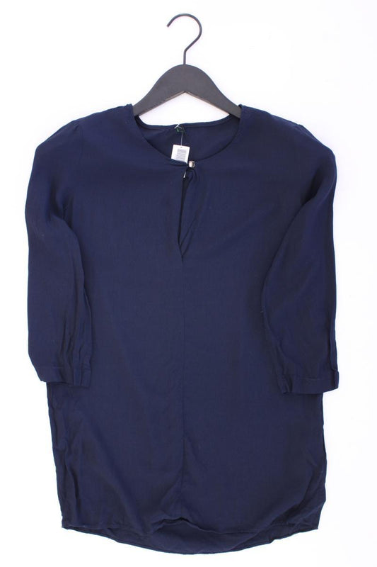 Benetton Regular Bluse Gr. XS 3/4 Ärmel blau aus Viskose