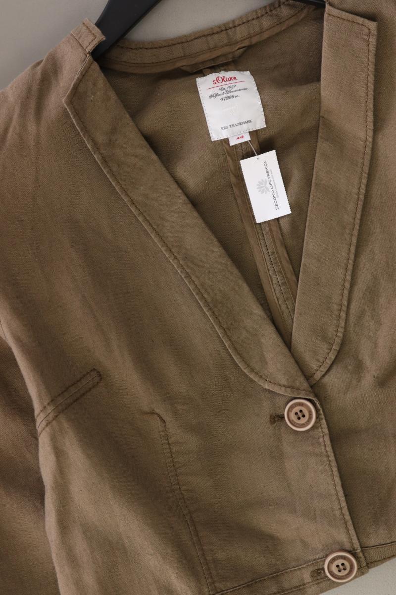 s.Oliver Blazer mit Leinen Gr. 40 braun