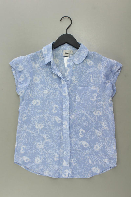 Asos Kurzarmbluse Gr. 34 blau aus Polyester