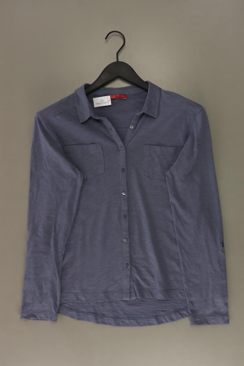 edc by Esprit Langarmbluse Gr. M blau aus Baumwolle
