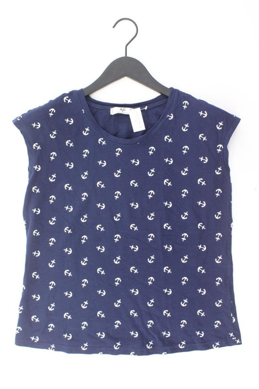 AJC Fashion T-Shirt Gr. 36 Kurzarm blau aus Baumwolle