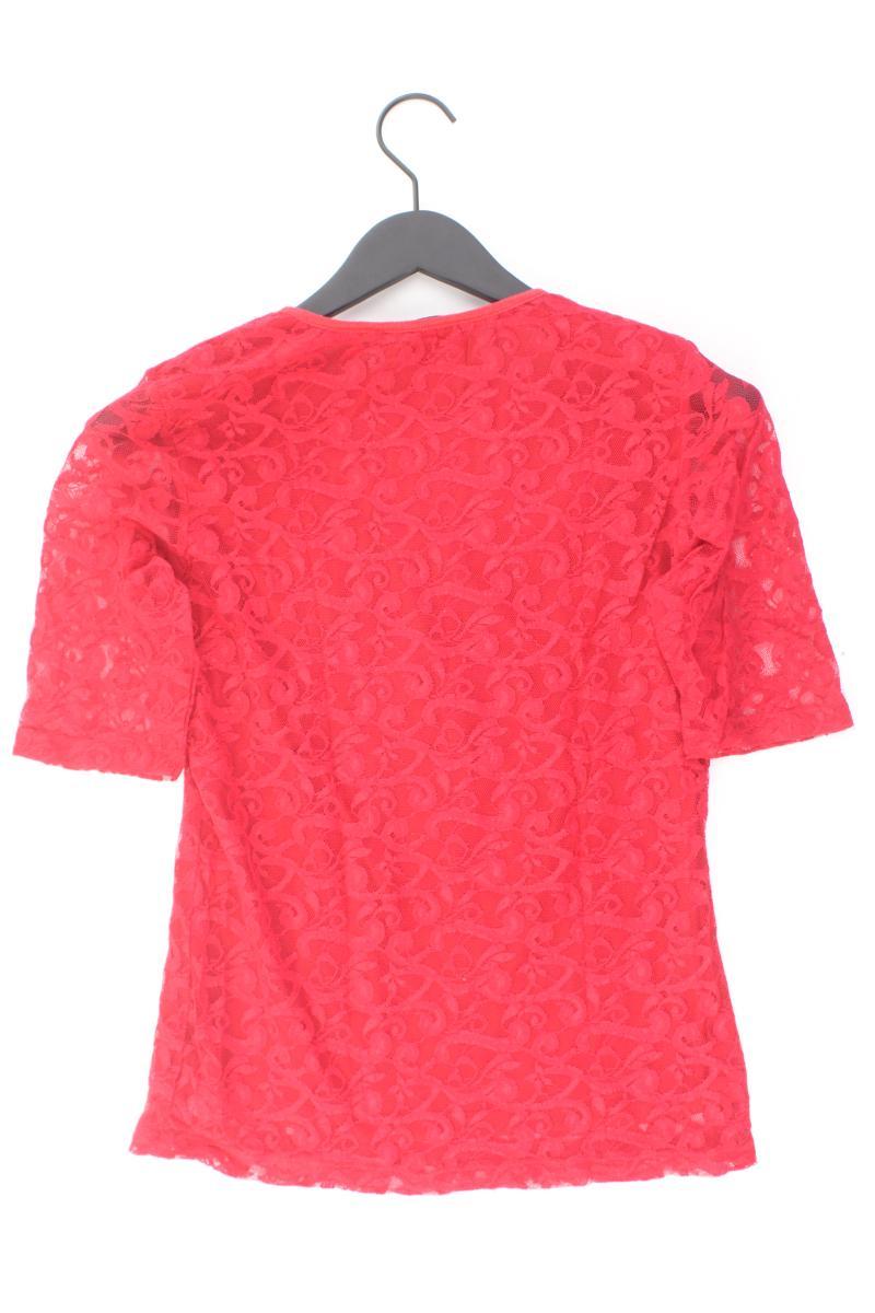 POMPÖÖS by Harald Glööckler Shirt mit Spitze Gr. 34 Kurzarm rot aus Polyamid