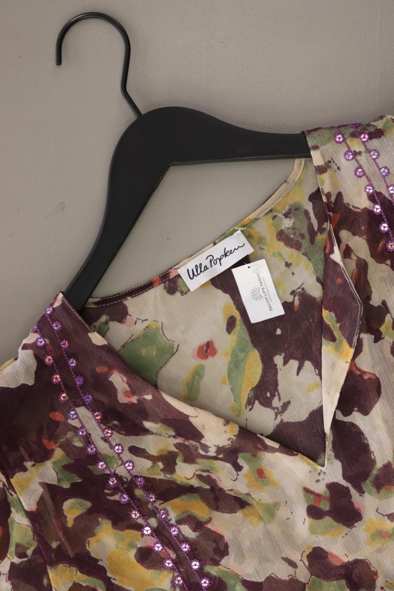 Ulla Popken Kurzarmbluse Gr. 46/48 mit Blumenmuster mehrfarbig aus Polyester