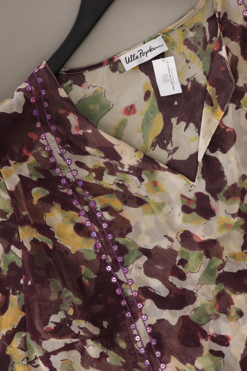 Ulla Popken Kurzarmbluse Gr. 46/48 mit Blumenmuster mehrfarbig aus Polyester