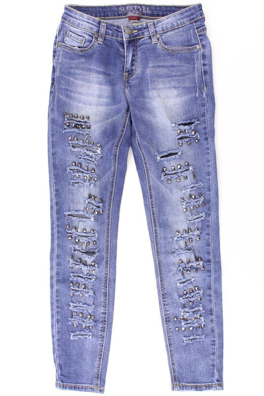 Skinny Jeans Gr. XS blau aus Baumwolle