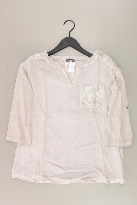 Street One Bluse Gr. 40 3/4 Ärmel mit Pailletten grau
