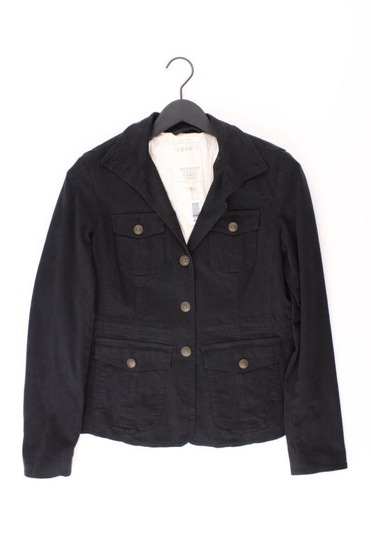 Esprit Übergangsjacke Gr. 38 schwarz aus Baumwolle