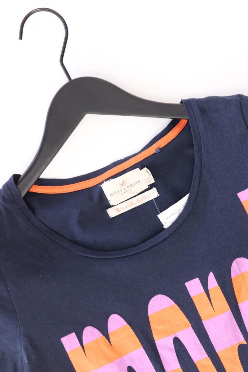 Holly & Whyte Printshirt Gr. S Kurzarm blau aus Baumwolle