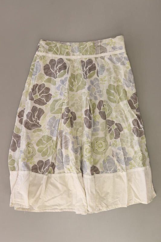 Sandwich_ Midirock Gr. 34 mit Blumenmuster grün aus Baumwolle