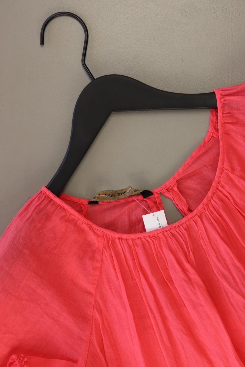 Zara Kurzarmbluse Gr. XS pink aus Rayon