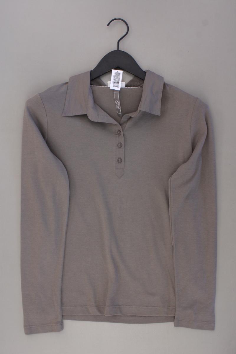 Street One Poloshirt Gr. 40 Langarm grau aus Baumwolle