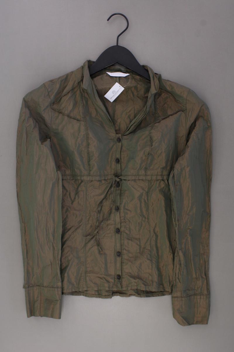 Promod Y2K Langarmbluse Gr. 34 mit Gürtel olivgrün aus Polyester