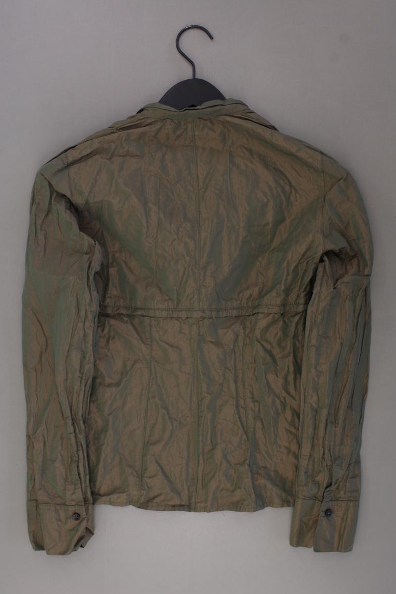 Promod Y2K Langarmbluse Gr. 34 mit Gürtel olivgrün aus Polyester