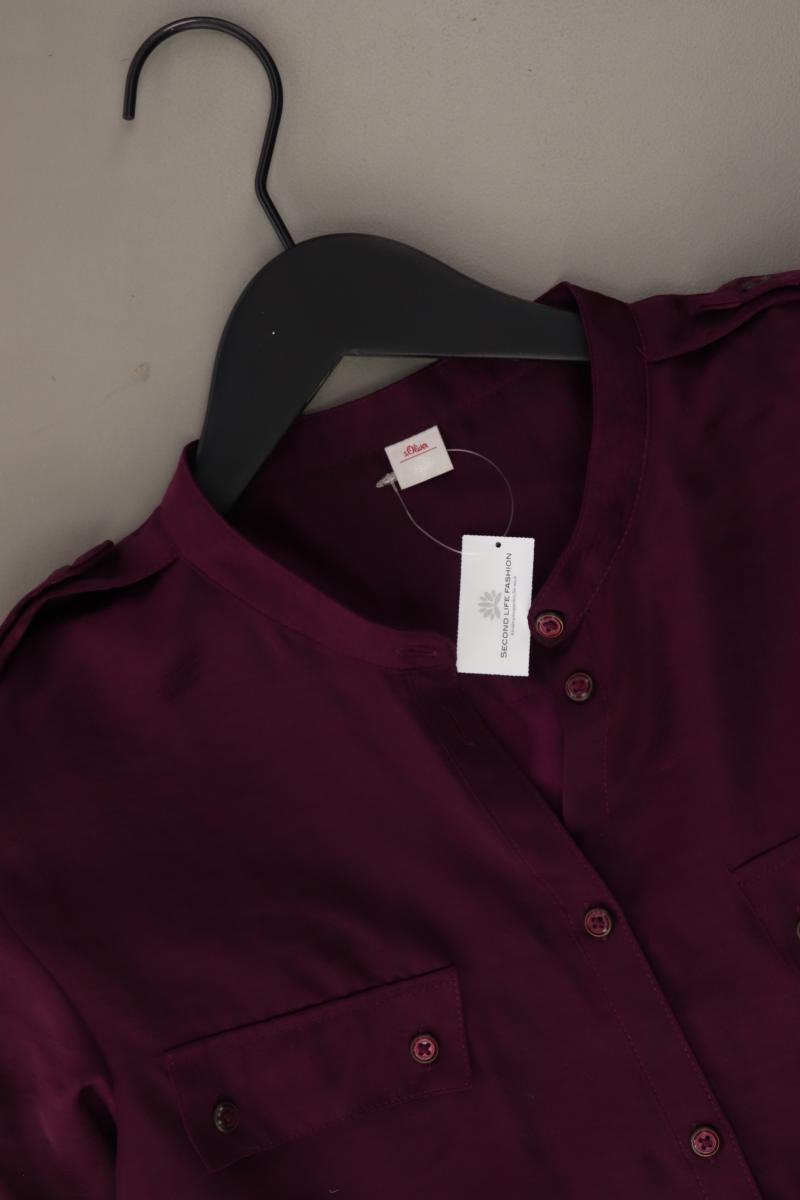 s.Oliver Langarmbluse Gr. 38 lila aus Polyester