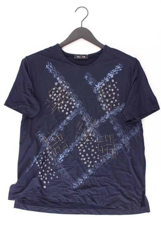 T-Shirt Gr. 44 Kurzarm blau aus Viskose