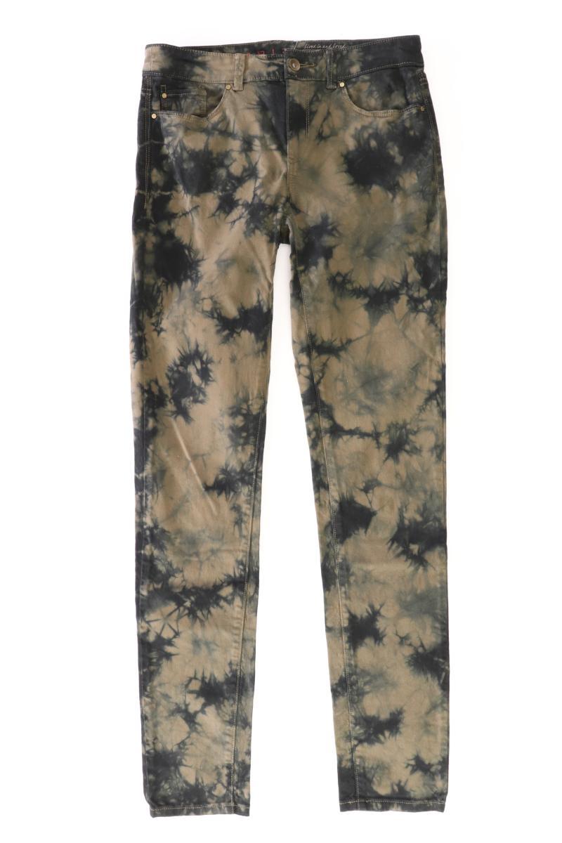 Esprit Five-Pocket-Hose Gr. 34/L32 mit Batikmuster olivgrün aus Baumwolle