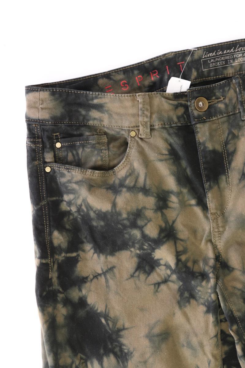 Esprit Five-Pocket-Hose Gr. 34/L32 mit Batikmuster olivgrün aus Baumwolle