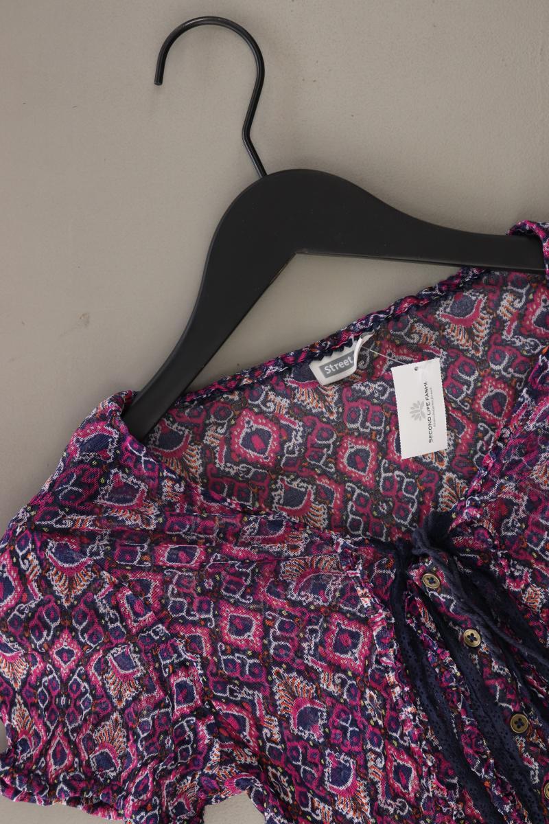 Street One Kurzarmbluse Gr. 36 lila aus Polyester