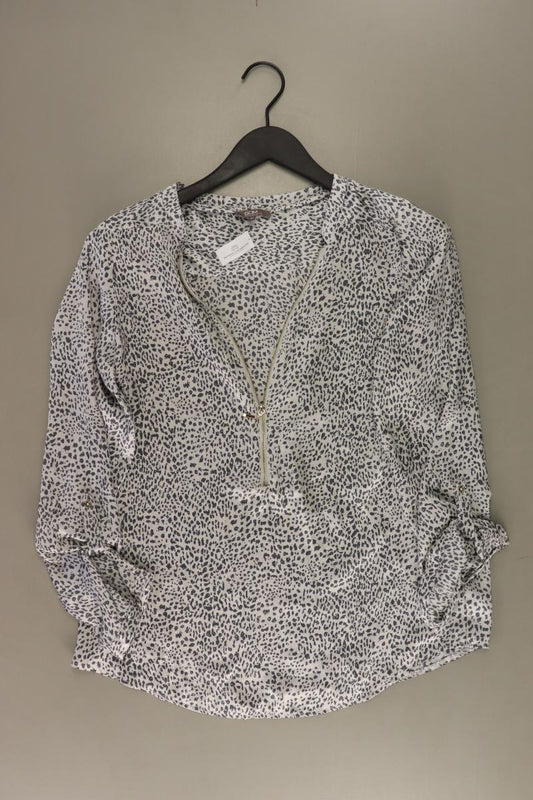 Grain de Malice Regular Bluse Gr. 40 mit Tierdruck 3/4 Ärmel grau