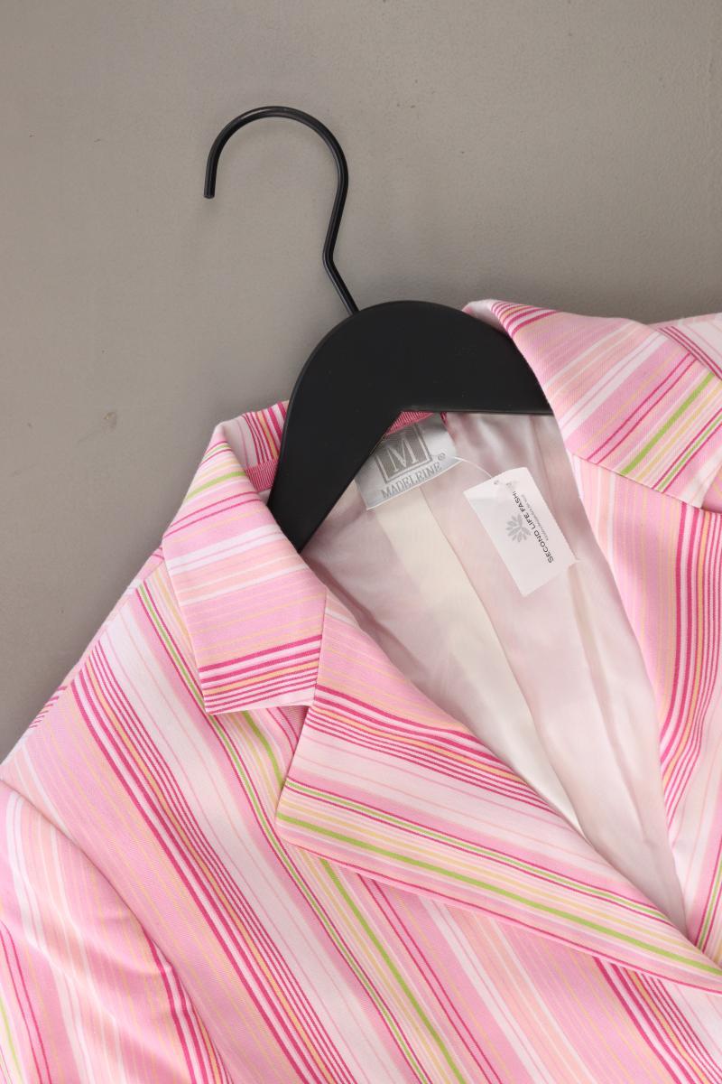 Madeleine Classic Blazer Gr. 36 gestreift Vintage rosa aus Baumwolle