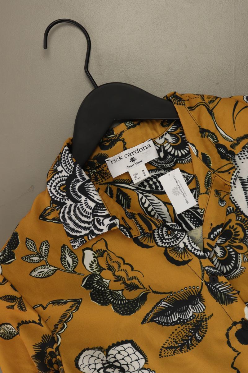rick cardona Langarmbluse Gr. 38 mit Blumenmuster orange aus Polyester