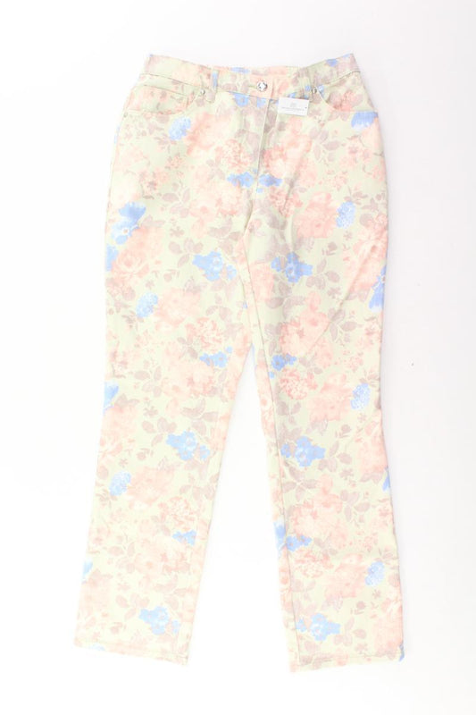 Straight Jeans Gr. Kurzgröße 20 mit Blumenmuster mehrfarbig aus Baumwolle