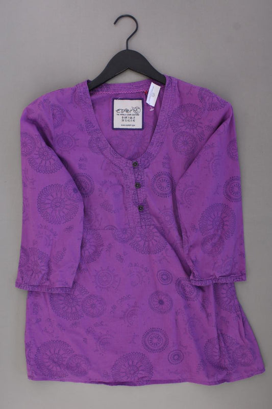 Esprit Regular Bluse Gr. 38 3/4 Ärmel lila aus Baumwolle