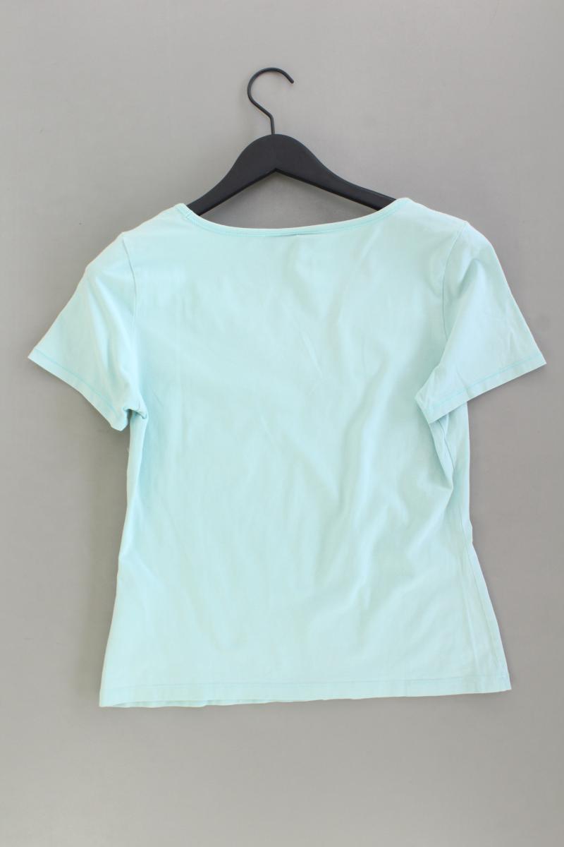 Mexx Shirt mit V-Ausschnitt Gr. XL Kurzarm türkis aus Baumwolle