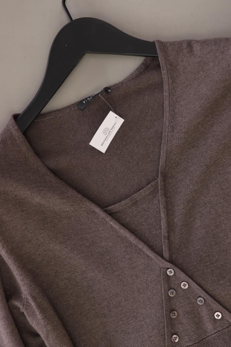 Via Appia Strickkleid Gr. 38 Langarm braun aus Viskose
