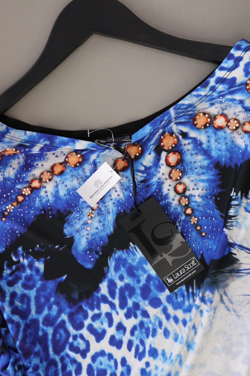 Laura Scott Asymmetrisches Kleid Gr. 36 neu mit Etikett Langarm blau