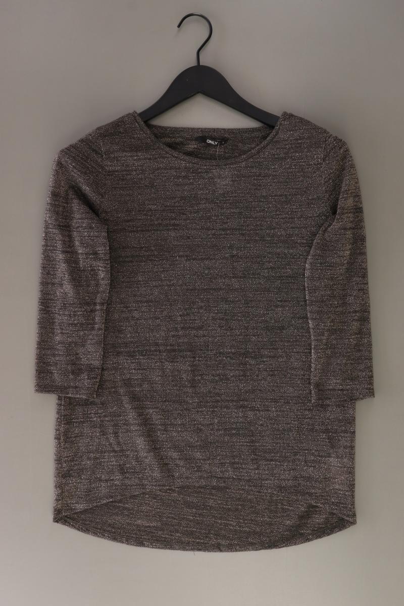 Only Shirt Gr. S 3/4 Ärmel mit Glitzer gold aus Polyester